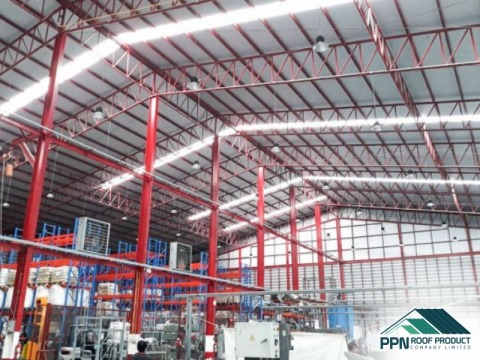 โรงงานหลังคาเมทัลชีทรับผลิตจำนวนมาก